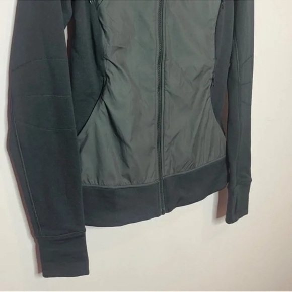 🆕 LULULEMON ATHLETICA Jacket Snug Sprinter Heathered Slate grey black zip up 6 - Picture 9 of 16